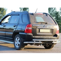 Задняя дуга AK007 (нерж.) для Kia Sportage 2004-2010 гг