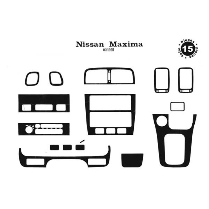 Накладки на панель Титан для Nissan Maxima 1995-2000 гг