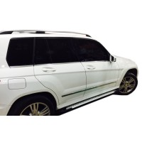 Боковые пороги Allmond Grey (2 шт, алюминий) для Mercedes GLK сlass X204