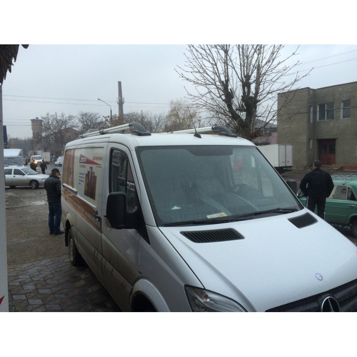 Рейлінги Shark (чорні ніжки) для Mercedes Sprinter W906 2006-2018 рр