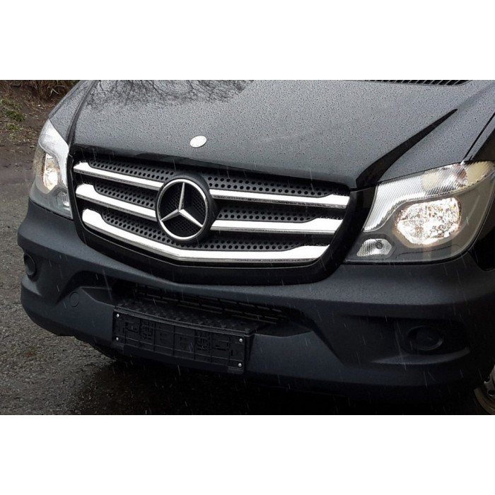 Накладки на решітку (2013-2025, нерж.) OmsaLine - Італійська нержавійка для Mercedes Sprinter W906 рр