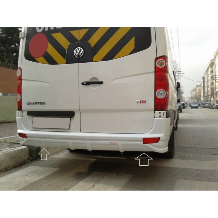 Накладка на задній бампер V1 (під фарбування) для Volkswagen Crafter 2006-2016 рр