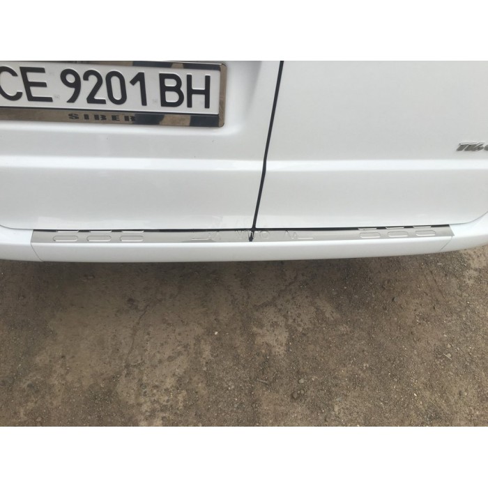 Накладка на задний бампер без загиба (Carmos, нерж) для Mercedes Vito W639 2004-2014 гг