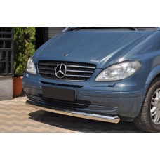 Губа нижня одинарна ST008 (нерж) 2004-2011, 60мм для Mercedes Viano рр