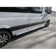 Бокові пороги DOT-Line (2 шт., Алюм.) Довга база для Mercedes Sprinter W901/902/903/904/905 1995-2006 рр