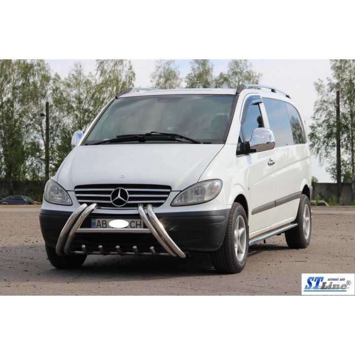 Кенгурятник WT01 (нерж.) для Mercedes Vito W639 2004-2014 рр