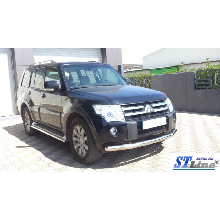 Передній захист ST008 (нерж.) для Mitsubishi Pajero Wagon IV