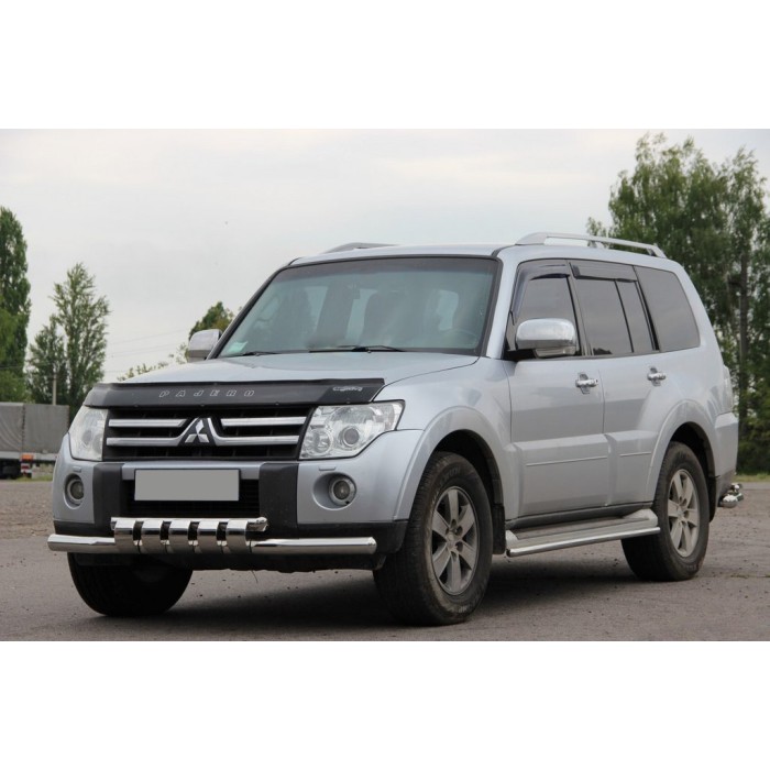 Передній захист ST015 (нерж.) для Mitsubishi Pajero Wagon IV