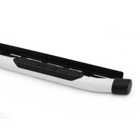 Боковые пороги Amazon White (2 шт, черные) для Volkswagen Amarok 2010-2022 гг