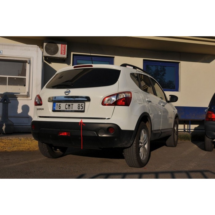 Накладка кромки багажника (нерж.) OmsaLine - Італійська нержавійка для Nissan Qashqai 2007-2010 рр