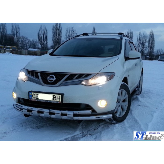 Передній захист ST015 (нерж) для Nissan Murano 2008-2014 рр