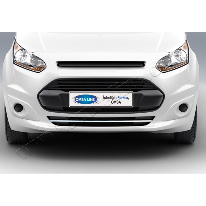 Накладки на передній бампер (1 шт, нерж) для Ford Connect 2014-2021 рр