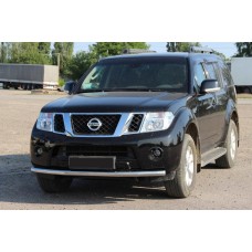 Передній захист ST008 (нерж) для Nissan Navara 2006-2015 рр