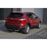Бокові пороги Allmond Black (2 шт., алюміній) для Nissan Qashqai 2014-2021 рр
