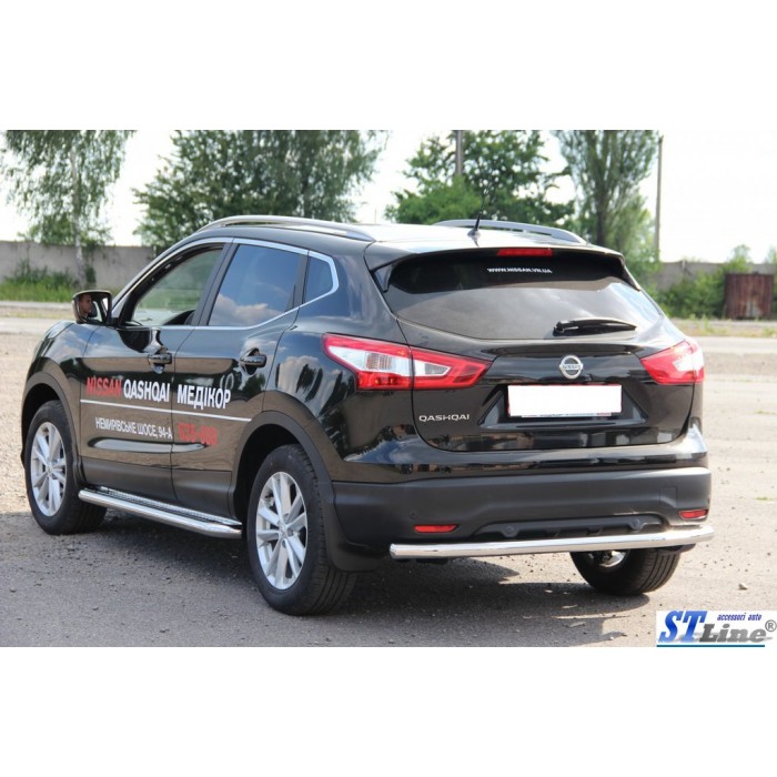 Задняя дуга AK002 (нерж) для Nissan Qashqai 2014-2021 гг