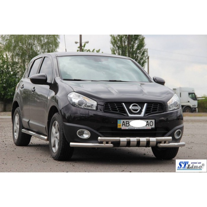 Передній вус ST009-15 (нерж.) для Nissan Qashqai 2010-2014рр