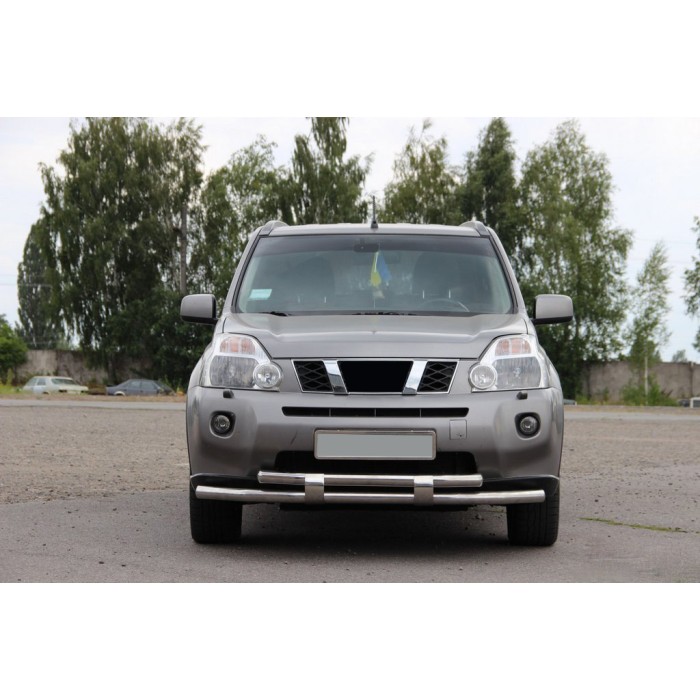 Передній захист ST015/2 (нерж) для Nissan X-trail T31 2007-2014рр