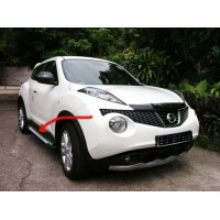Боковые пороги Allmond Grey (2 шт, алюм.) для Nissan Juke 2010-2019 гг