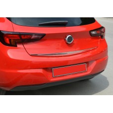 Нижня кромка кришки багажника (HB, нерж) Хром для Opel Astra K 2016-2021 рр