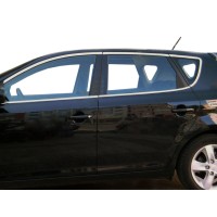 Полная кантовка стекол (нерж.) для Kia Ceed 2007-2012 гг