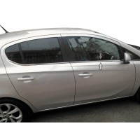 Окантовка стекол (6 шт, нерж) для Opel Corsa E 2015-2019 гг