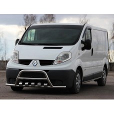 Кенгурятник із вусами WT003-15 (нерж.) для Renault Trafic 2001-2015 рр