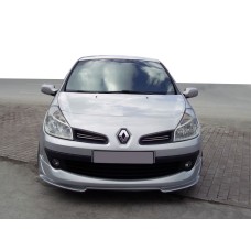 Накладка на передний бампер V1 (под покраску) для Renault Clio III 2005-2012 гг