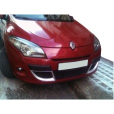 Накладки в бампер (2008-2012, 2 шт, під фарбування) для Renault Megane III рр