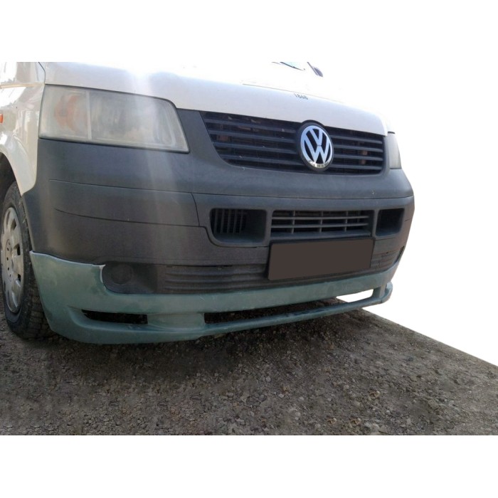 Передня нижня накладка ABT з вусами (під фарбування) для Volkswagen T5 Transporter 2003-2010 рр