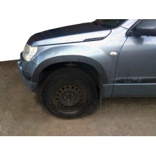 Накладки на арки (4 шт, чорні) для Suzuki Grand Vitara 2005-2017 рр