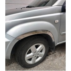 Накладки на арки (4 шт, нерж) для Nissan X-trail T30 2002-2007рр