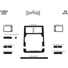 Накладки на панель Титан для Citroen Jumpy 2007-2017 гг