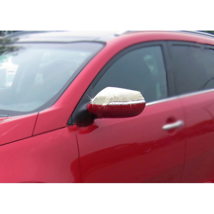 Накладки на дзеркала (2 шт., нерж.) для Kia Sportage 2010-2015 рр
