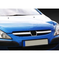 Накладки на решетку (2001-2005, 2 шт, нерж) для Peugeot 307