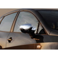 Накладки на зеркала (2 шт, нерж) для Seat Ibiza 2010-2017 гг