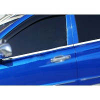 Молдинги на боковые окна PickUp (4 шт, нерж) для SsangYong Action 2006- гг