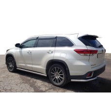 Задні куточки (2 шт., нерж) для Toyota Highlander 2013-2019 рр