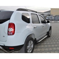 Бокові пороги X5-тип (2 шт, алюмін. профілю.) для Dacia Duster 2008-2018 рр