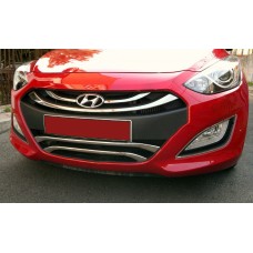 Накладки на нижнюю решетку тип 2 (нерж) для Hyundai I-30 2012-2017 гг