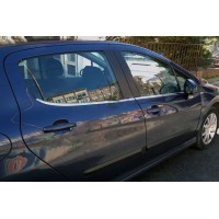 Молдинг стекол (4 шт, нерж) для Peugeot 308 2007-2013 гг