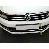 Накладки на решітку бампера 2014-2018 Carmos (нерж) для Volkswagen Jetta рр