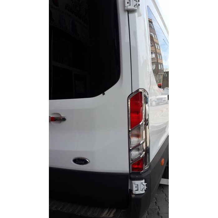 Накладки на стопи (2 шт, пласт) для Ford Transit 2014- рр