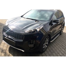 Бокові пороги BlackLine (2 шт, алюміній) для Kia Sportage 2010-2015 рр