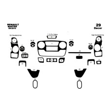 Накладки на панель (велика комплектація) Карбон для Nissan NV400 2010-2024 рр