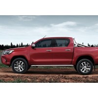 Окантовка окон (4 шт, нерж) для Toyota Hilux 2015- гг