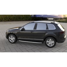 Бокові пороги Fullmond (2 шт., алюм) для Volkswagen Touareg 2010-2018 рр