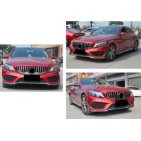 Передняя решетка GT 2018-2025, без камеры для Mercedes C-сlass W205