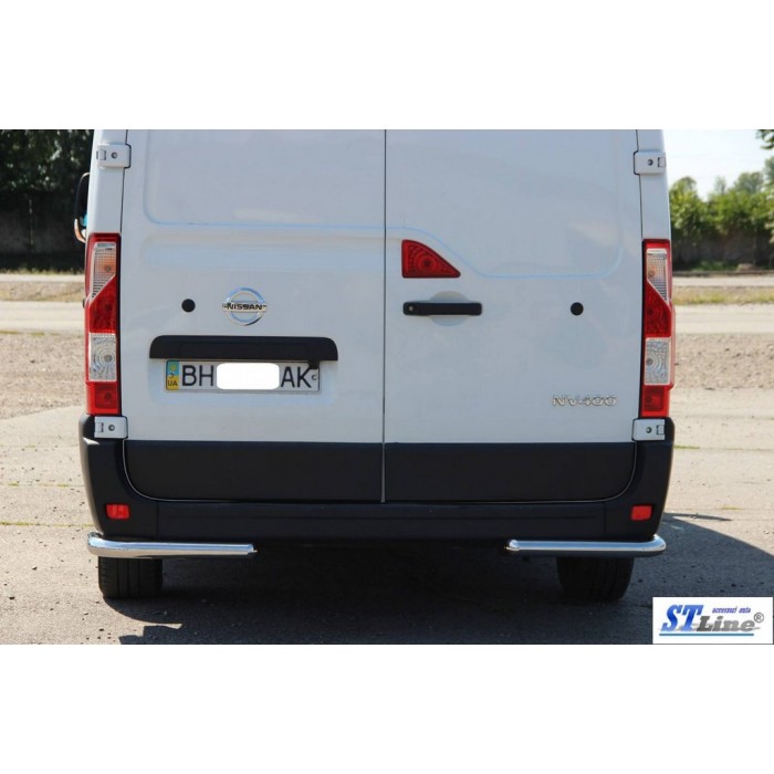 Задні куточки AK003 (2 шт., нерж) для Nissan NV400 2010-2024 рр