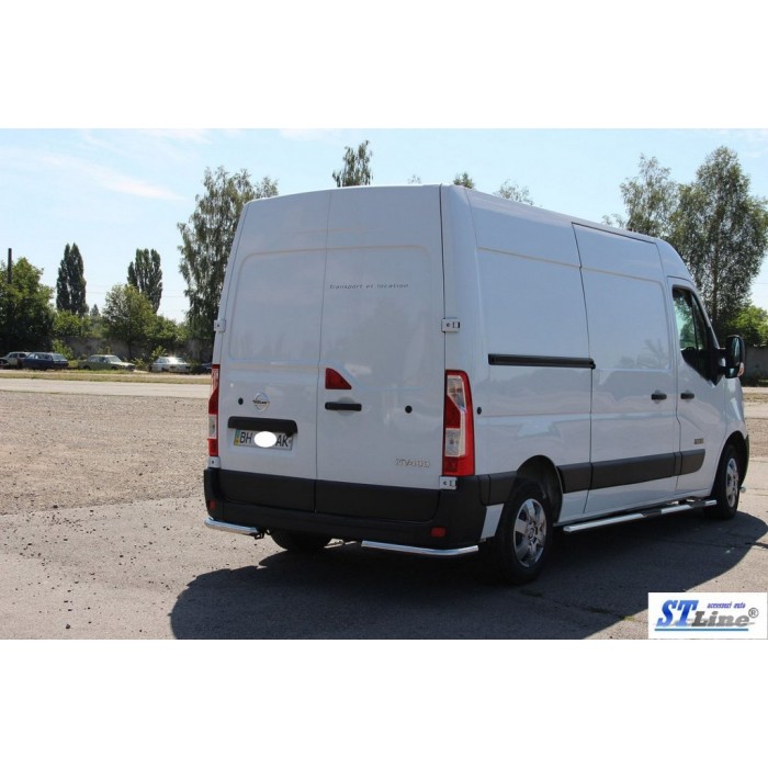 Задні куточки AK003 (2 шт., нерж) для Nissan NV400 2010-2024 рр