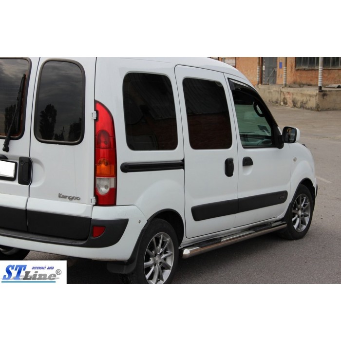 Боковые трубы BB002 (2 шт., нерж.) для Renault Kangoo 1998-2008 гг